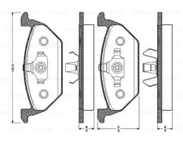 Дисковой тормозной механизм BOSCH для VW POLO (6R, 6C) 1.8 GTI