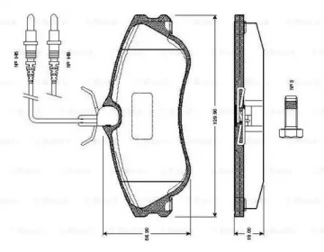 Дисковой тормозной механизм BOSCH для PEUGEOT 306 Кабриолет (7D, N3, N5) 1.8 16V