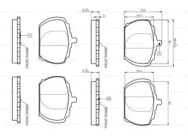Дисковой тормозной механизм BOSCH для FORD TRANSIT Фургон (V_ _) 2.4 D (VVS)