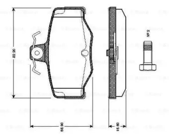 Дисковой тормозной механизм BOSCH для NISSAN PRIMERA Traveller (WP11) 2.0 TD