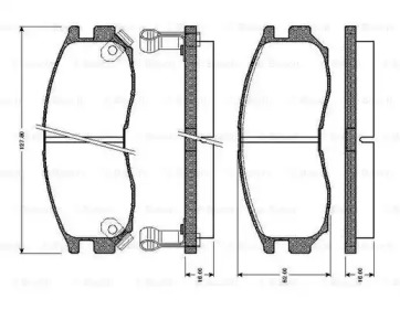 Тормозные колодки BOSCH для MITSUBISHI LANCER V (CB_A, CD_A, CE_A) 1.8 16V (CB5A)