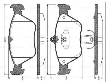 Дисковой тормозной механизм BOSCH для SAAB 900 II Кабриолет 2.5 -24 V6