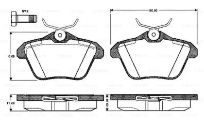 Дисковой тормозной механизм BOSCH для ALFA ROMEO 164 (164_) 3.0 24V QV (164.H1)