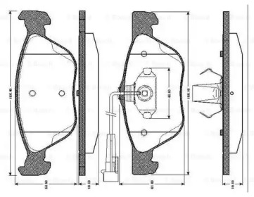 Дисковой тормозной механизм BOSCH для ALFA ROMEO 146 (930_) 2.0 16V Quadrifoglio (930.B5)