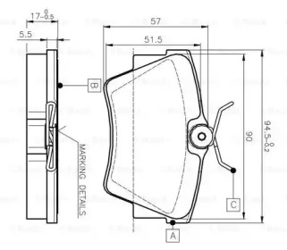 Тормозные колодки BOSCH для NISSAN PRIMASTAR Фургон (X83) 2.0