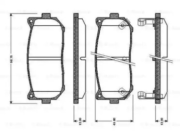 Дисковой тормозной механизм BOSCH для KIA SHUMA (FB) 1.8 i 16V