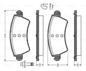 Дисковой тормозной механизм BOSCH для PEUGEOT 306 Кабриолет (7D, N3, N5) 1.8 16V