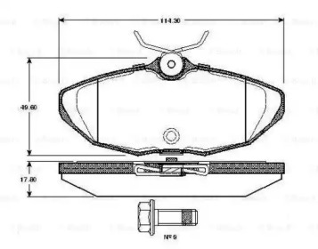 Тормозные колодки BOSCH для JAGUAR S-TYPE (X200) 2.5 V6