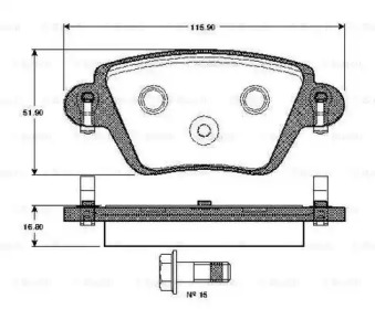 Дисковой тормозной механизм BOSCH для JAGUAR X-TYPE Estate (X400) 2.0 D