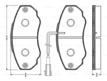 Дисковой тормозной механизм BOSCH для PEUGEOT BOXER автобус (244, Z_) 2.2 HDi