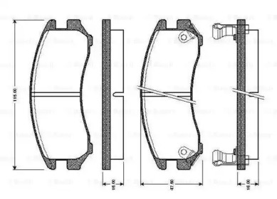 Дисковой тормозной механизм BOSCH для NISSAN SUNNY II Traveller (B12) 1.6 i 12V