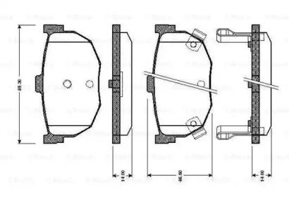 Дисковой тормозной механизм BOSCH для NISSAN BLUEBIRD (U11) 1.8 Turbo