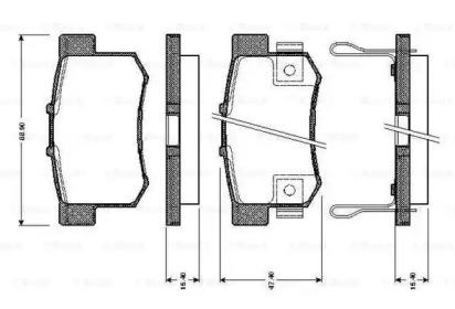 Дисковой тормозной механизм BOSCH для SUZUKI SX4 (EY, GY) 1.6 VVT 4x4 (RW 416)