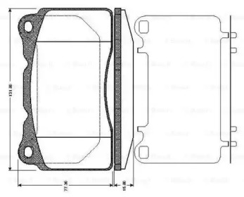 Дисковой тормозной механизм BOSCH для SUBARU IMPREZA седан (GD) 2.0 WRX STi AWD (GDB)