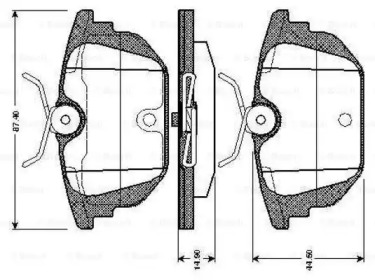 Тормозные колодки BOSCH для ALFA ROMEO 146 (930_) 1.7 i.e. 16V (930.B1)