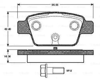 Тормозные колодки BOSCH для FIAT STILO Multi Wagon (192_) 1.9 JTD