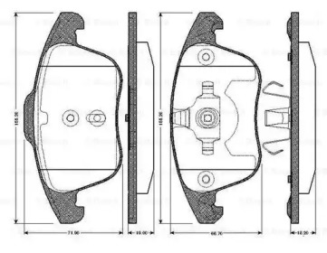 Дисковой тормозной механизм BOSCH для VW POLO (6R, 6C) 1.8 GTI
