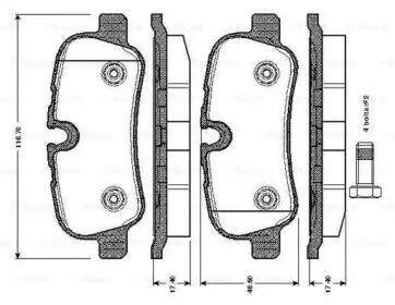 Запчасти для ТО BOSCH для LAND ROVER DISCOVERY III (L319) 4.4 4x4