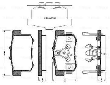 Дисковой тормозной механизм BOSCH для HONDA CROSSTOUR 3.5 4WD