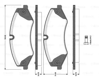 Дисковой тормозной механизм BOSCH для LAND ROVER DISCOVERY V (L462) 3.0 D 4x4