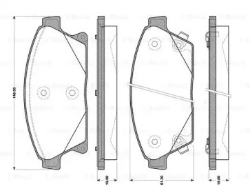 Дисковой тормозной механизм BOSCH для CHEVROLET CRUZE Station Wagon (J308) 1.4
