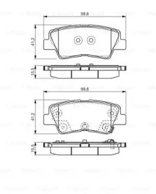 Дисковой тормозной механизм BOSCH для KIA CEE'D (JD) 1.4 MPI