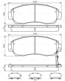 Дисковой тормозной механизм BOSCH для HONDA CROSSTOUR 3.5 4WD