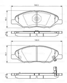 Дисковой тормозной механизм BOSCH для NISSAN TIIDA Хэтчбек (C11) 1.6