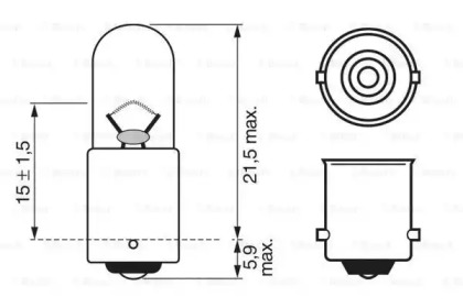 Фонарь освещения номерного знака BOSCH для MAZDA 929 III (HC) 2.2 i