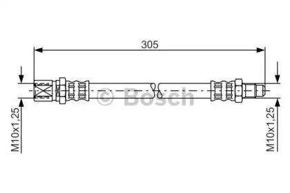 тормозные шланги BOSCH для NISSAN ALMERA I (N15) 2.0 D