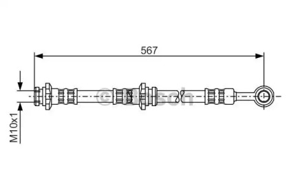 тормозные шланги BOSCH для NISSAN ALMERA I (N15) 2.0 D