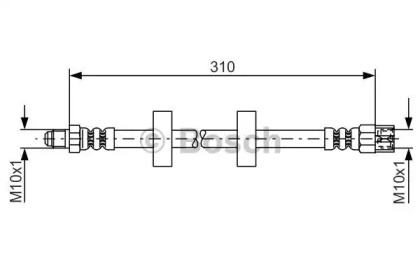 тормозные шланги BOSCH для VW GOLF II (19E, 1G1) 1.8 GTI 16V