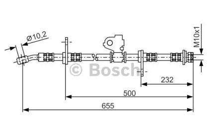 тормозные шланги BOSCH для HONDA CRX III (EH, EG) 1.6 ESi (EH6)