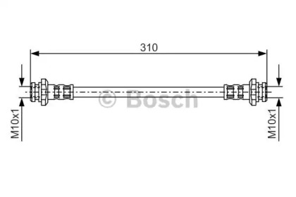тормозные шланги BOSCH для NISSAN BLUEBIRD Station Wagon (WU11) 2.0 D