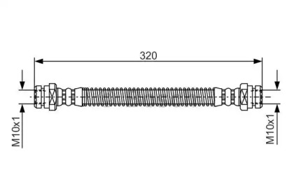 тормозные шланги BOSCH для MITSUBISHI SPACE WAGON (D0_V/W) 2.0 4WD (D08W)