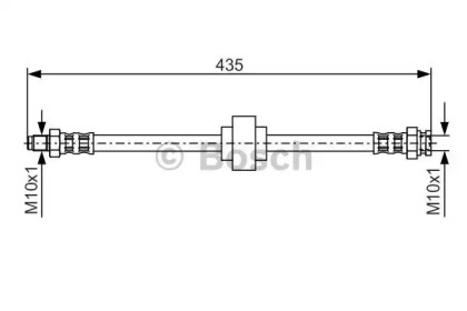тормозные шланги BOSCH для PEUGEOT 205 I (741A/C) 1.7 Diesel