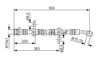 тормозные шланги BOSCH для HONDA CONCERTO (HW, MA) 1.6 i 16V