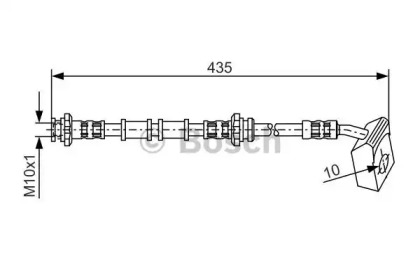 тормозные шланги BOSCH для NISSAN BLUEBIRD Station Wagon (WU11) 2.0 D
