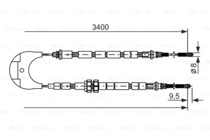 Рычаги / Тросы / Тяги BOSCH для FORD ESCORT '91 Express (AVL) 1.8 D