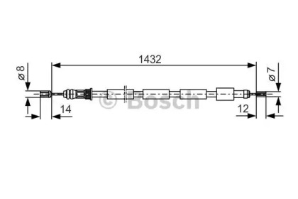 Тормоза BOSCH для PEUGEOT 205 I (741A/C) 1.9 GTI