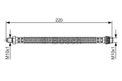 тормозные шланги BOSCH для NISSAN PRIMASTAR Фургон (X83) 2.0