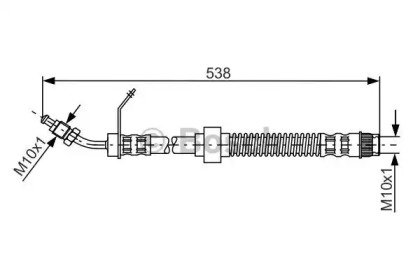 тормозные шланги BOSCH для NISSAN INTERSTAR Фургон (X70) dCi 120