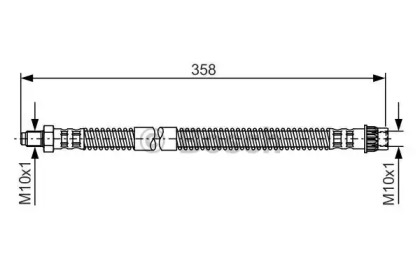 тормозные шланги BOSCH для NISSAN INTERSTAR Фургон (X70) dCi 120