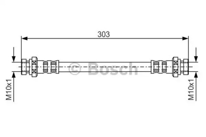 тормозные шланги BOSCH для NISSAN NOTE (E11, NE11) 1.5 dCi
