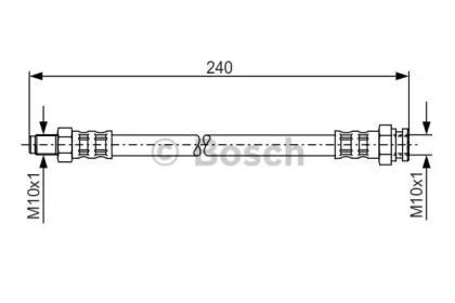 тормозные шланги BOSCH для MITSUBISHI SPACE WAGON (D0_V/W) 2.0 4WD (D08W)