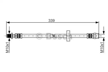 тормозные шланги BOSCH для VW GOLF II (19E, 1G1) 1.8 i Cat Syncro
