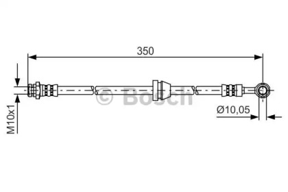 тормозные шланги BOSCH для CHEVROLET AVEO седан (T250, T255) 1.2 LPG