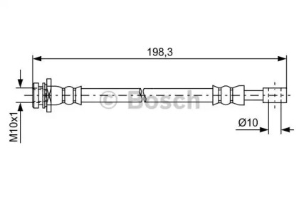 тормозные шланги BOSCH для SUZUKI SX4 (EY, GY) 1.6 VVT 4x4 (RW 416)