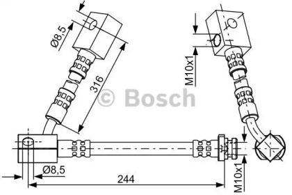 тормозные шланги BOSCH для NISSAN 350 Z купе (Z33) 3.5