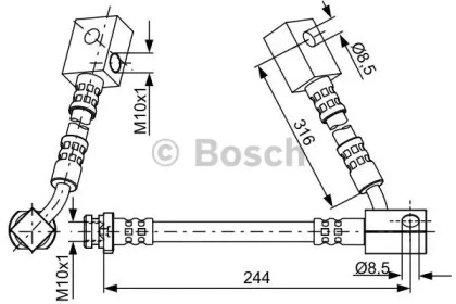тормозные шланги BOSCH для NISSAN 350 Z купе (Z33) 3.5